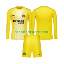 Maillot Inter Milan Gardien Extérieur Tenue pour Enfant 2025-2026 Manche Longue