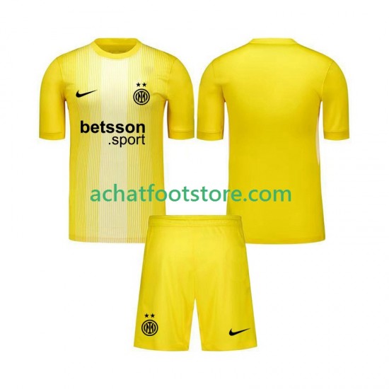 Maillot Inter Milan Gardien Extérieur Tenue pour Enfant 2025-2026 Manche Courte