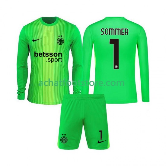 Maillot Inter Milan Yann Sommer 1 Gardien 3ème Tenue pour Enfant 2025-2026 Manche Longue