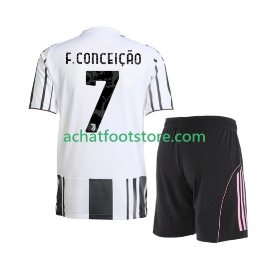 Maillot Juventus Francisco Conceicao 7 Domicile Tenue pour Enfant 2025-2026 Manche Courte