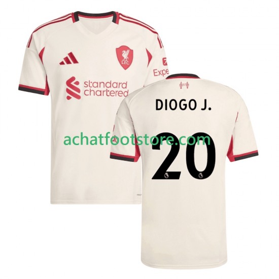 Maillot Liverpool Diogo Jota 20 Extérieur Tenue pour Homme 2025-2026 Manche Courte