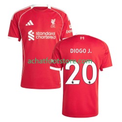 Maillot Liverpool Diogo Jota 20 Domicile Tenue pour Homme 2025-2026 Manche Courte