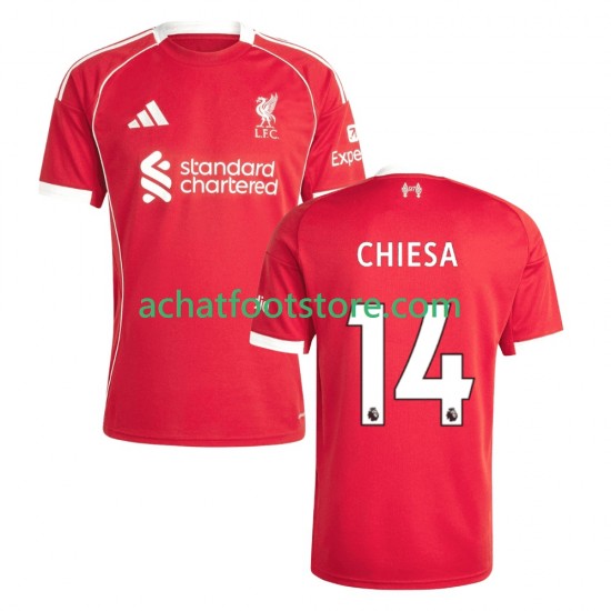 Maillot Liverpool Federico Chiesa 14 Domicile Tenue pour Homme 2025-2026 Manche Courte