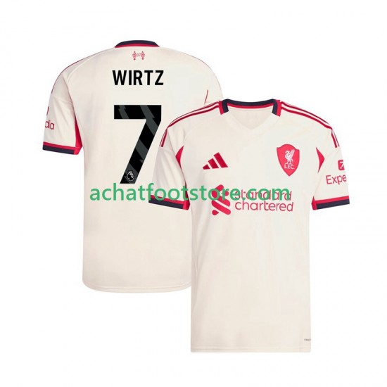 Maillot Liverpool Florian Wirtz 7 Extérieur Tenue pour Homme 2025-2026 Manche Courte