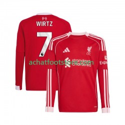 Maillot Liverpool Florian Wirtz 7 Domicile Tenue pour Homme 2025-2026 Manche Longue