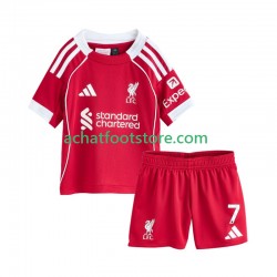 Maillot Liverpool Florian Wirtz 7 Domicile Tenue pour Enfant 2025-2026 Manche Courte