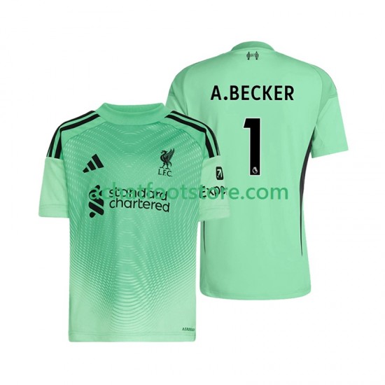 Maillot Liverpool Alisson Becker 1 Gardien Domicile Tenue pour Homme 2025-2026 Manche Courte