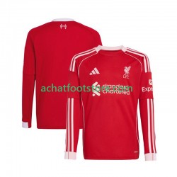 Maillot Liverpool Domicile Tenue pour Homme 2025-2026 Manche Longue