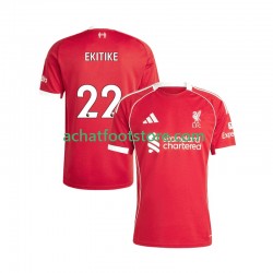 Maillot Liverpool Hugo Ekitike 22 Domicile Tenue pour Homme 2025-2026 Manche Courte Maillot Liverpool Hugo Ekitike 22 Domicile Tenue pour Homme 2025-2026 Manche Courte