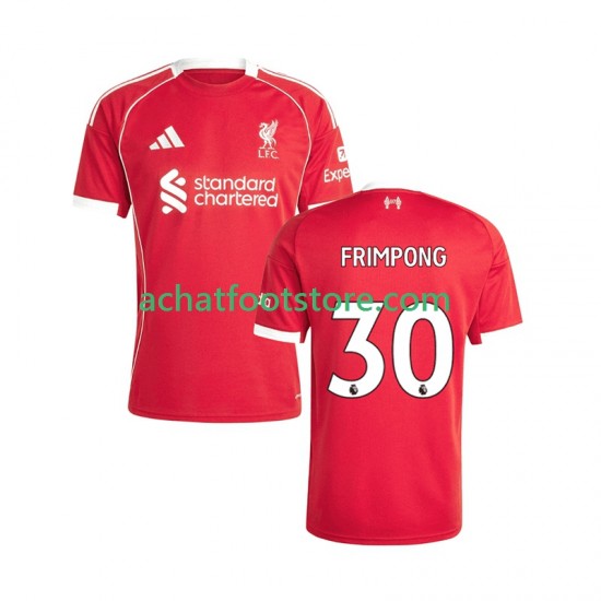 Maillot Liverpool Jeremie Frimpong 30 Domicile Tenue pour Homme 2025-2026 Manche Courte