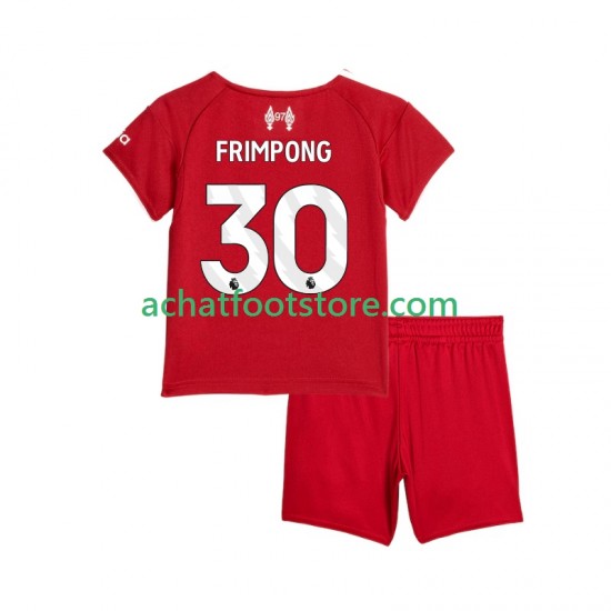 Maillot Liverpool Jeremie Frimpong 30 Domicile Tenue pour Enfant 2025-2026 Manche Courte