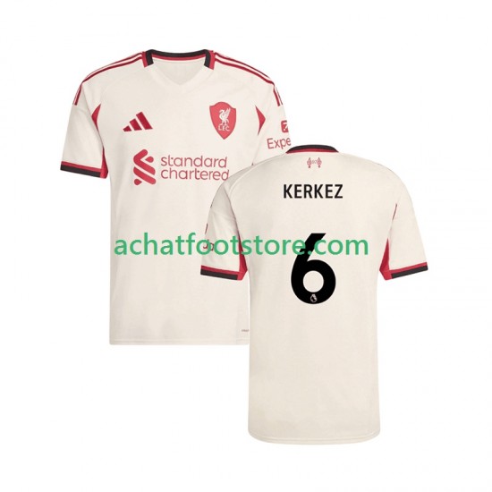 Maillot Liverpool Milos Kerkez 6 Extérieur Tenue pour Homme 2025-2026 Manche Courte