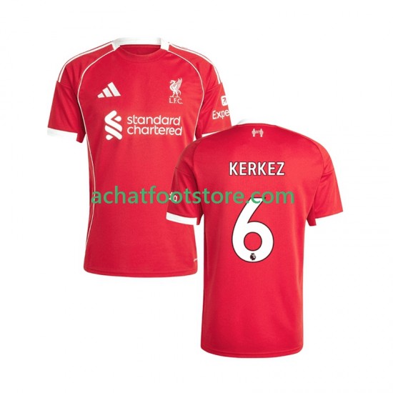 Maillot Liverpool Milos Kerkez 6 Domicile Tenue pour Homme 2025-2026 Manche Courte