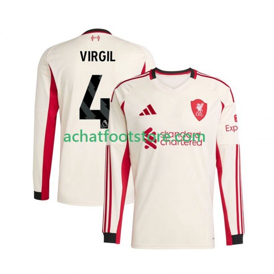Maillot Liverpool Virgil van Dijk 4 Extérieur Tenue pour Homme 2025-2026 Manche Longue