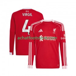 Maillot Liverpool Virgil van Dijk 4 Domicile Tenue pour Homme 2025-2026 Manche Longue