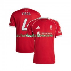 Maillot Liverpool Virgil van Dijk 4 Domicile Tenue pour Homme 2025-2026 Manche Courte