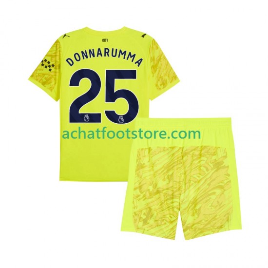 Maillot Manchester City Gianluigi Donnarumma 25 Gardien 3ème Tenue pour Enfant 2025-2026 Manche Courte