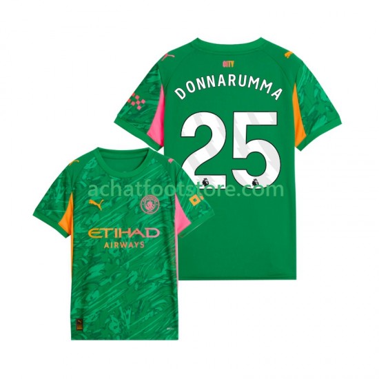 Maillot Manchester City Gianluigi Donnarumma 25 Gardien Domicile Tenue pour Homme 2025-2026 Manche Courte
