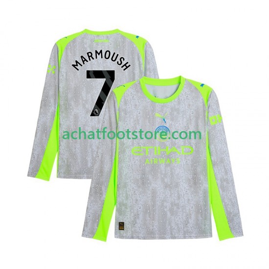 Maillot Manchester City Omar Marmoush 7 3ème Tenue pour Homme 2025-2026 Manche Longue