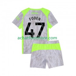 Maillot Manchester City Phil Foden 47 3ème Tenue pour Enfant 2025-2026 Manche Courte