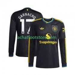 Maillot Manchester United Alejandro Garnacho 17 3ème Tenue pour Homme 2025-2026 Manche Longue