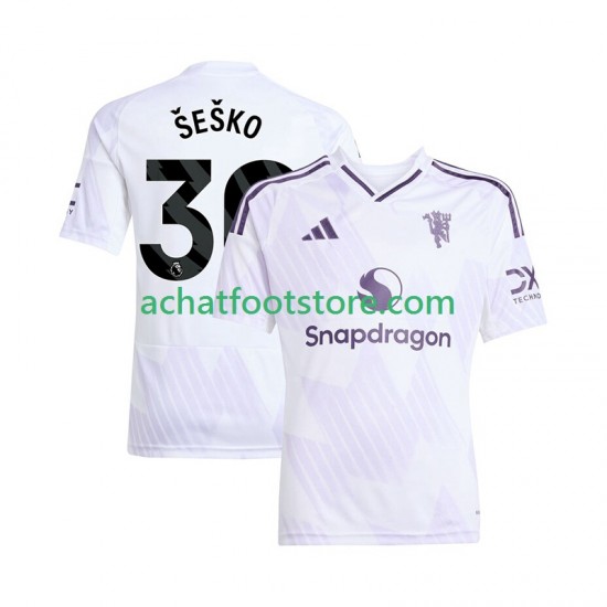 Maillot Manchester United Benjamin Sesko 30 Extérieur Tenue pour Homme 2025-2026 Manche Courte