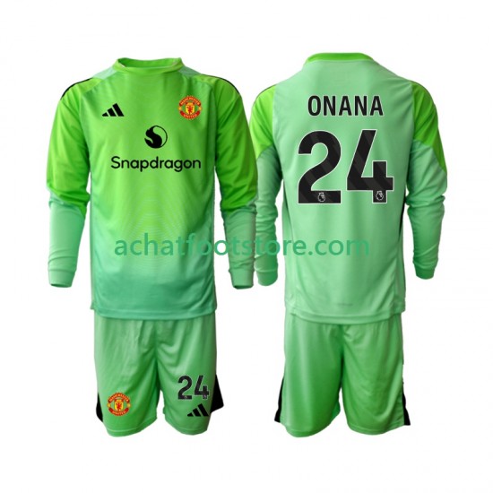 Maillot Manchester United Andre Onana 24 Gardien 4ème Tenue pour Enfant 2025-2026 Manche Longue