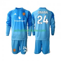 Maillot Manchester United Andre Onana 24 Gardien Domicile Tenue pour Enfant 2025-2026 Manche Longue