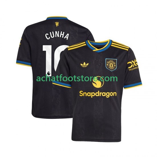 Maillot Manchester United Matheus Cunha 10 3ème Tenue pour Homme 2025-2026 Manche Courte