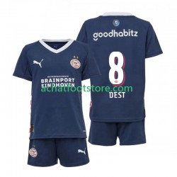 Maillot PSV Eindhoven Sergino Dest 8 Extérieur Tenue pour Enfant 2025-2026 Manche Courte