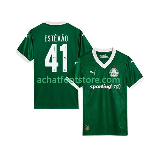 Maillot Palmeiras Estevao 41 Domicile Tenue pour Homme 2025-2026 Manche Courte