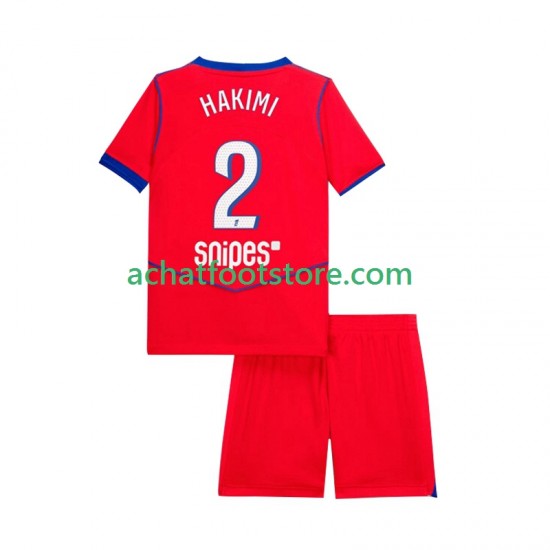 Maillot Paris Saint-Germain Achraf Hakimi 2 3ème Tenue pour Enfant 2025-2026 Manche Courte