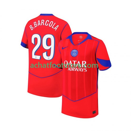 Maillot Paris Saint-Germain Bradley Barcola 29 3ème Tenue pour Homme 2025-2026 Manche Courte