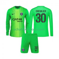 Maillot Paris Saint-Germain Lucas Chevalier 30 Gardien Extérieur Tenue pour Enfant 2025-2026 Manche Longue