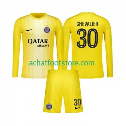 Maillot Paris Saint-Germain Lucas Chevalier 30 Gardien 3ème Tenue pour Enfant 2025-2026 Manche Longue