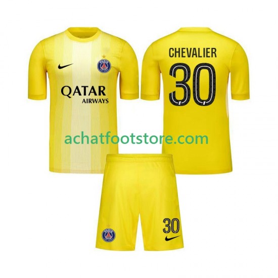 Maillot Paris Saint-Germain Lucas Chevalier 30 Gardien 3ème Tenue pour Enfant 2025-2026 Manche Courte