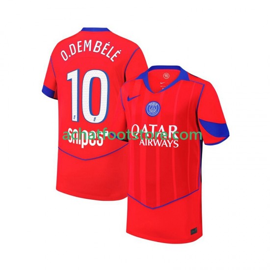 Maillot Paris Saint-Germain Ousmane Dembele 10 3ème Tenue pour Homme 2025-2026 Manche Courte