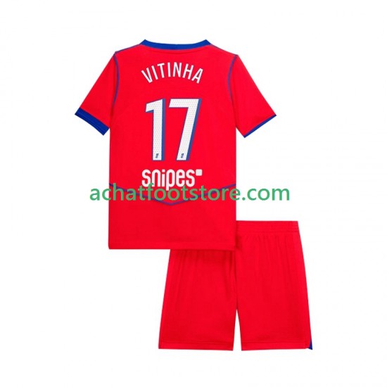 Maillot Paris Saint-Germain Vitinha 17 3ème Tenue pour Enfant 2025-2026 Manche Courte