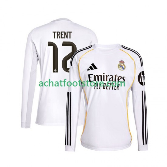 Maillot Real Madrid Trent Alexander-Arnold 12 Domicile Tenue pour Homme 2025-2026 Manche Longue