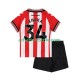 Maillot Sunderland Granit Xhaka 34 Domicile Tenue pour Enfant 2025-2026 Manche Courte