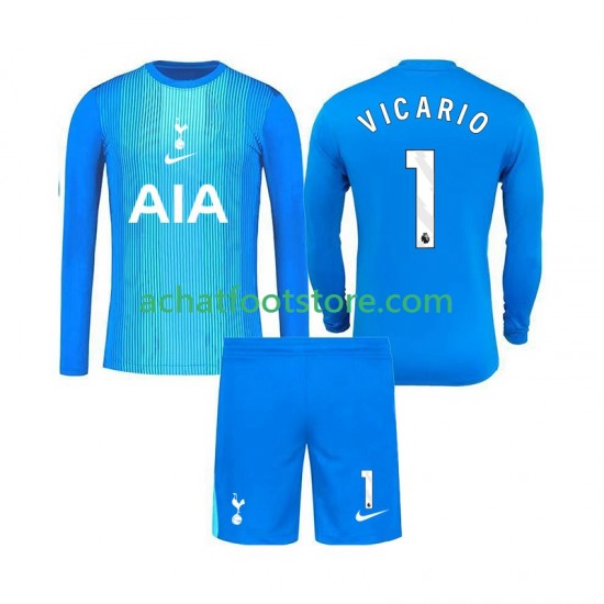 Maillot Tottenham Hotspur Guglielmo Vicario 1 Gardien Extérieur Tenue pour Enfant 2025-2026 Manche Longue