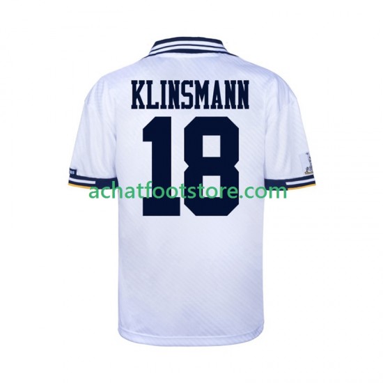 Maillot Tottenham Hotspur Rétro Domicile Tenue pour Homme 1994 Manche Courte