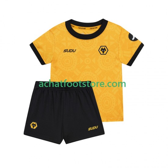 Maillot Wolverhampton Wanderers Domicile Tenue pour Enfant 2025-2026 Manche Courte