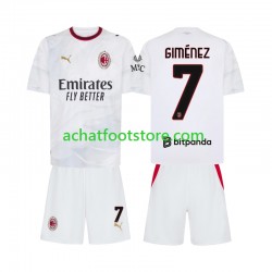 Maillot AC Milan Gimenez 7 Extérieur Tenue pour Enfant 2026-2027 Manche Courte