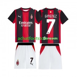 Maillot AC Milan Gimenez 7 Domicile Tenue pour Enfant 2026-2027 Manche Courte