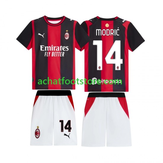 Maillot AC Milan Modrić Luka 14 Domicile Tenue pour Enfant 2026-2027 Manche Courte
