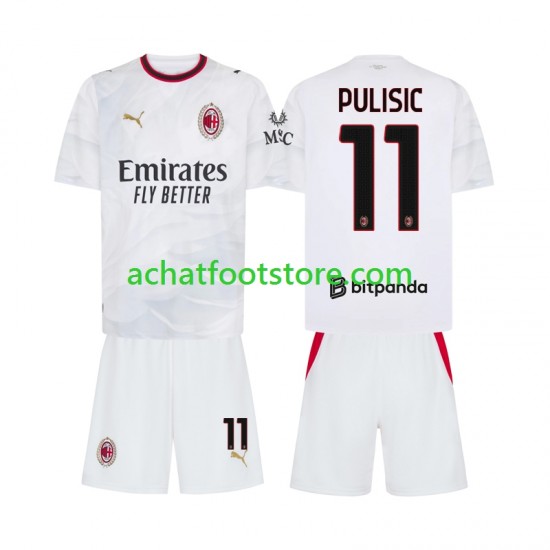 Maillot AC Milan Pulisic 11 Extérieur Tenue pour Enfant 2026-2027 Manche Courte