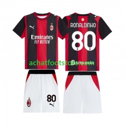 Maillot AC Milan Ronaldinho 80 Domicile Tenue pour Enfant 2026-2027 Manche Courte