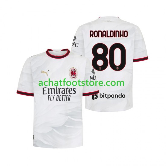 Maillot AC Milan Ronaldinho 80 Extérieur Tenue pour Homme 2026-2027 Manche Courte