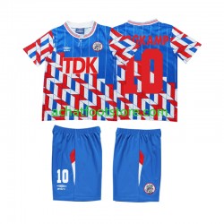 Maillot Ajax Amsterdam BERGKAMP 10 Rétro Extérieur Tenue pour Enfant 1989 1990 Manche Longue